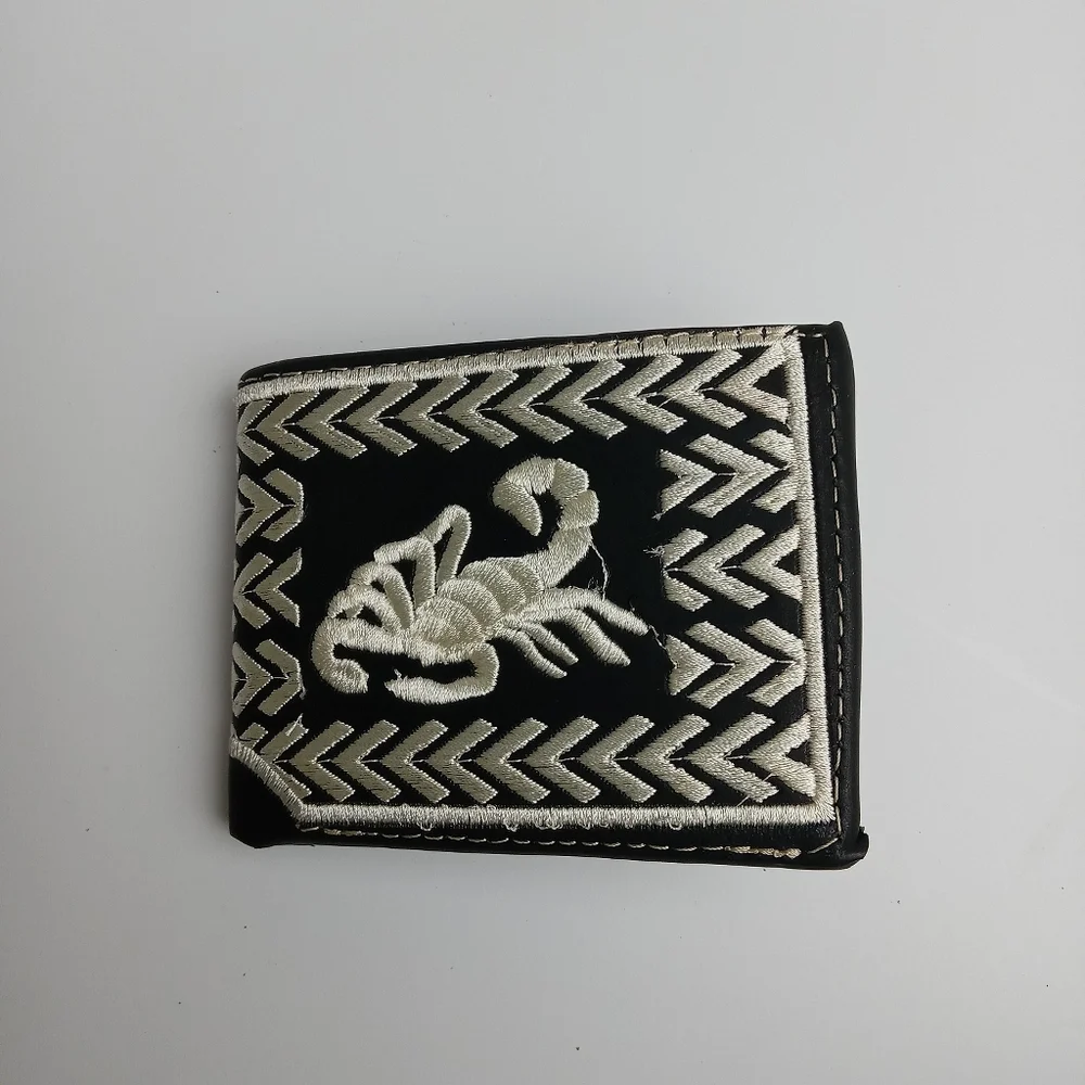 Men's Western Wallet Genuine Leather Hand Crafted Bifold Cowboy Rodeo‎ Wallet
